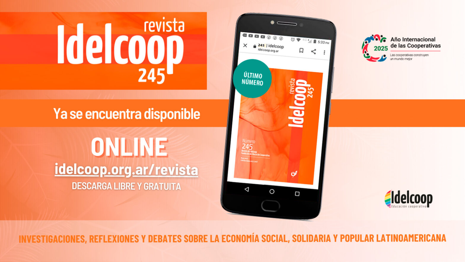 Ya está disponible la edición 245 de Revista Idelcoop